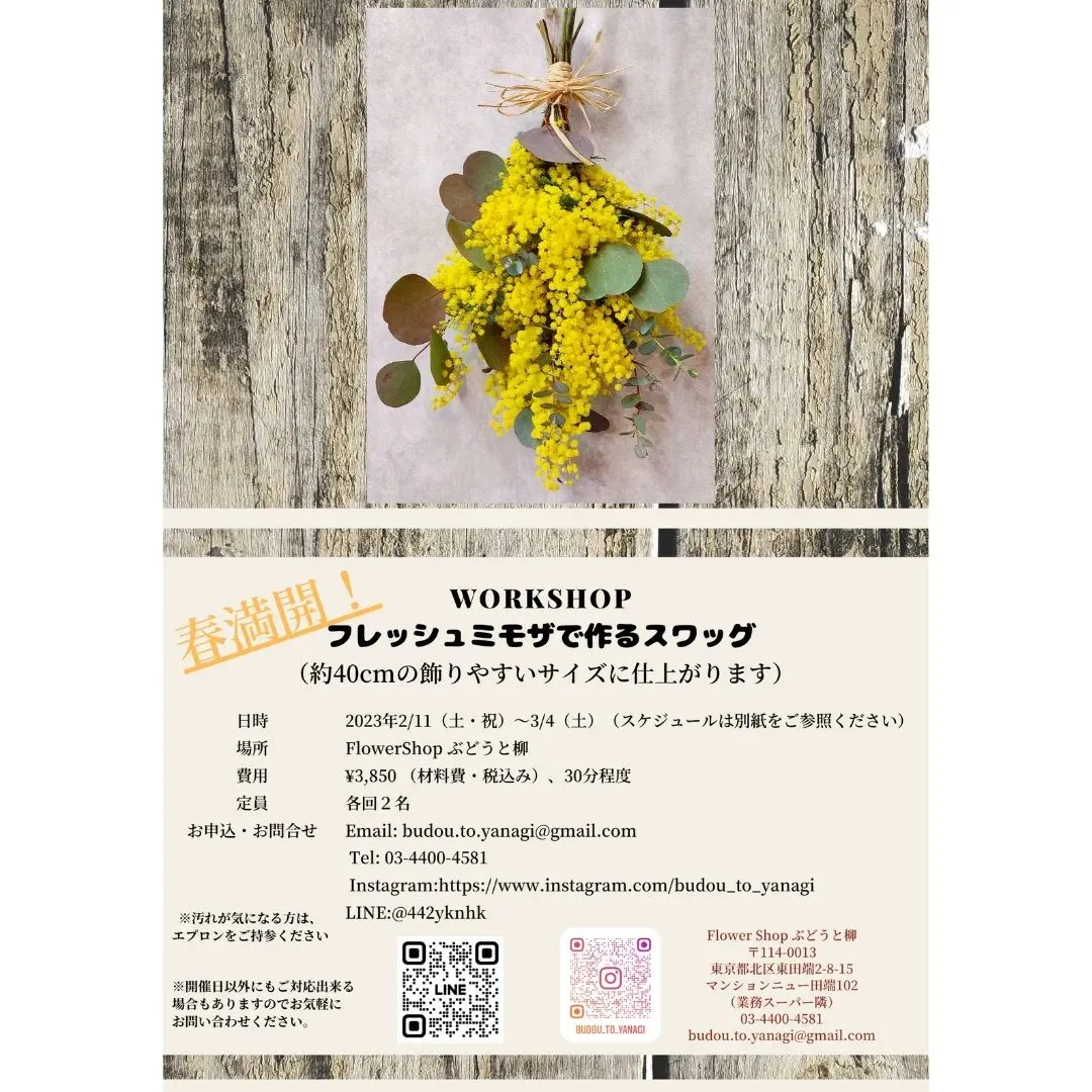 ◇ワークショップ・ミモザのスワッ...